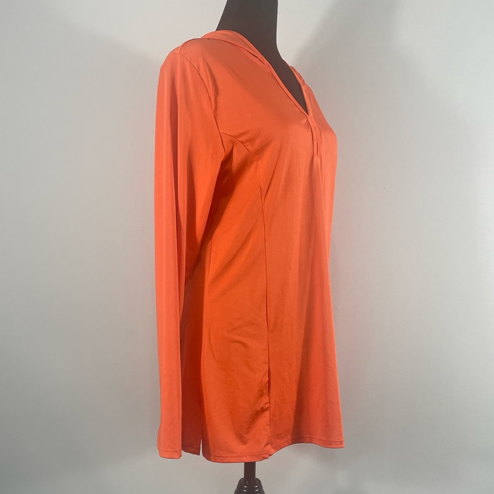 The American Outdoors Men Women’s Orange,cooling,hoodie,Long Sleeve,Top Large - Picture 3 of 10